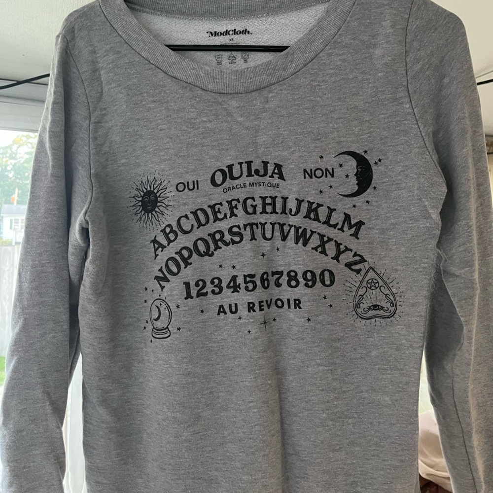 ModCloth Women’s Ouija Spirit Board Long Sleeve / Light Sweatshirt Size XS